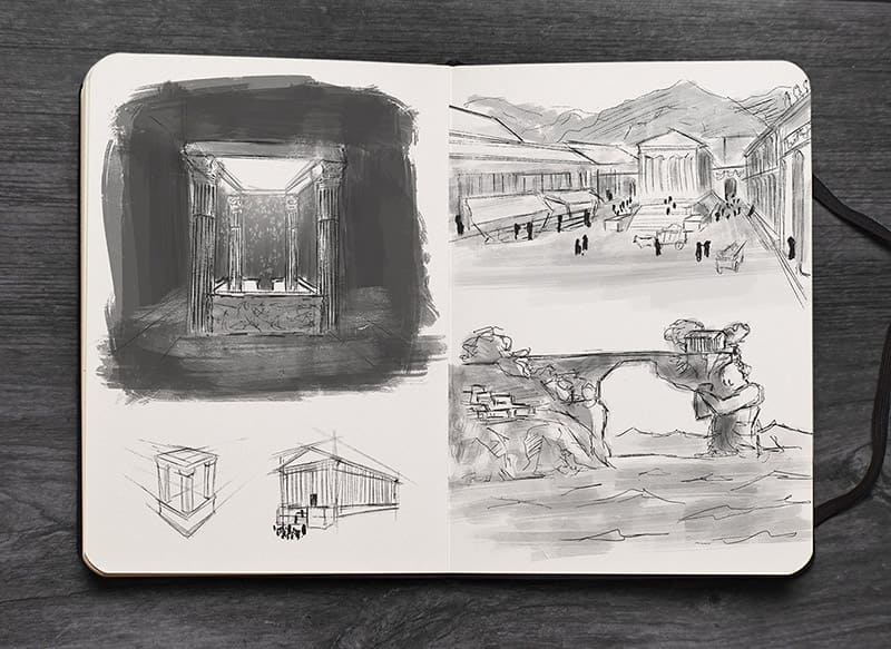 Carnet de croquis au stylo