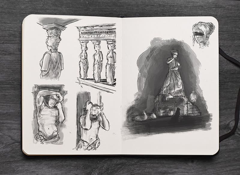 Carnet de croquis de plusieurs dessins